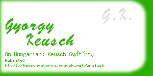gyorgy keusch business card